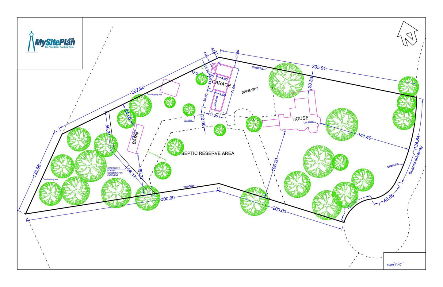 Medium Detail Site Plan - MySitePlanCanada