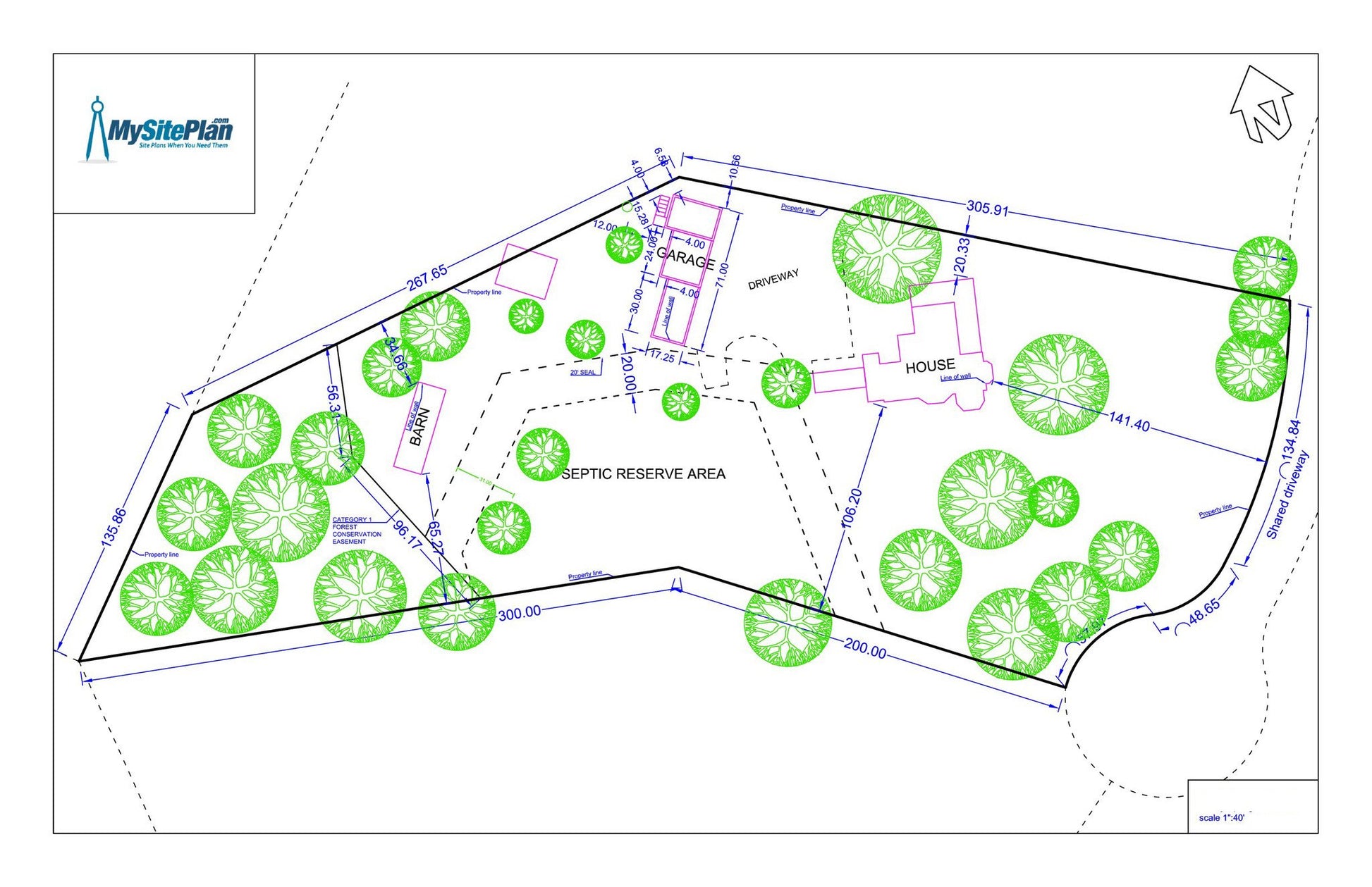 Medium Detail Site Plan - MySitePlanCanada