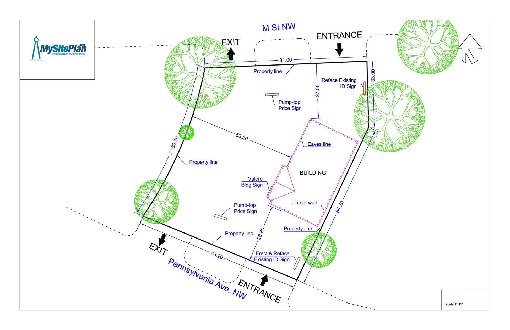 Medium Detail Site Plan - MySitePlanCanada