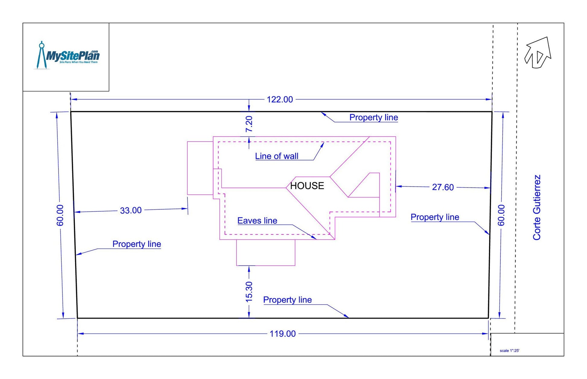 Basic Site Plan - MySitePlanCanada