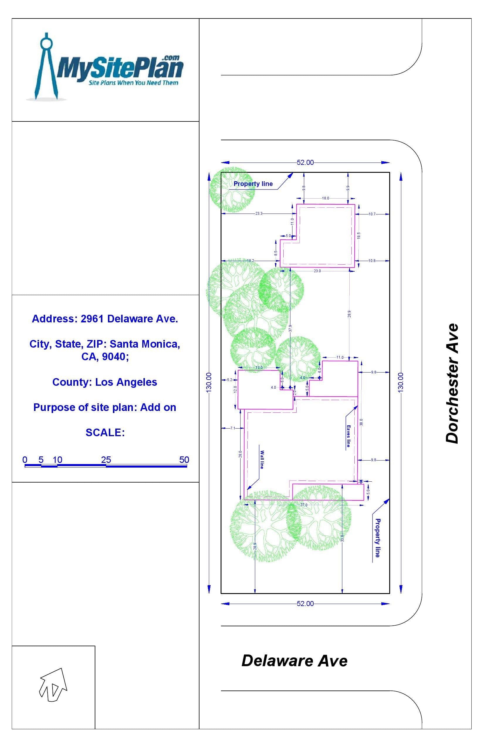 Medium Detail Site Plan - MySitePlanCanada