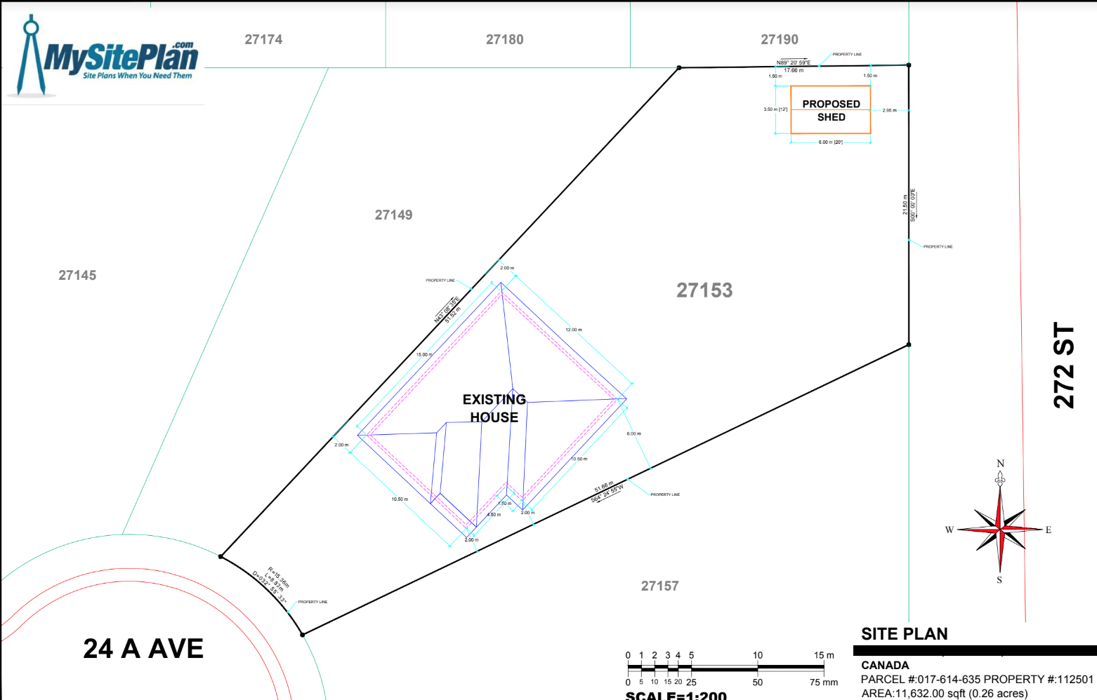 Basic Site Plan - MySitePlanCanada