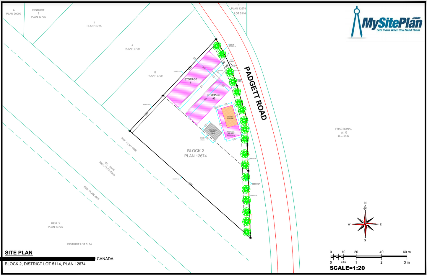 Medium Detail Site Plan - MySitePlanCanada